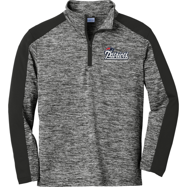 Secaucus Patriots Youth PosiCharge  Electric Heather Colorblock 1/4-Zip Pullover